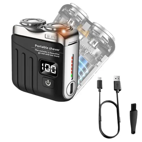 [ Gift Idea for Him ] Men's Favorite Mini Electrict Shaver, Luggage Electric Shaver, Beard Shaver Mini and Portable Suitcase Design