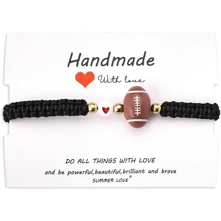 Volleyball Tennis Football Bracelet Gifts for Men Women Boys Girls Basketball Rugby Soccer Baseball Bracelets Christmas