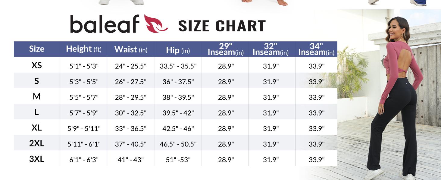 baleaf Petite-Fit Women's High-Waisted Knit Flared Pants-Crossover Waistband, Pockets, Breathable & Moisture-Wicking-Ideal for Yoga, Fitness, and Casual Wear [PC:dbh095]