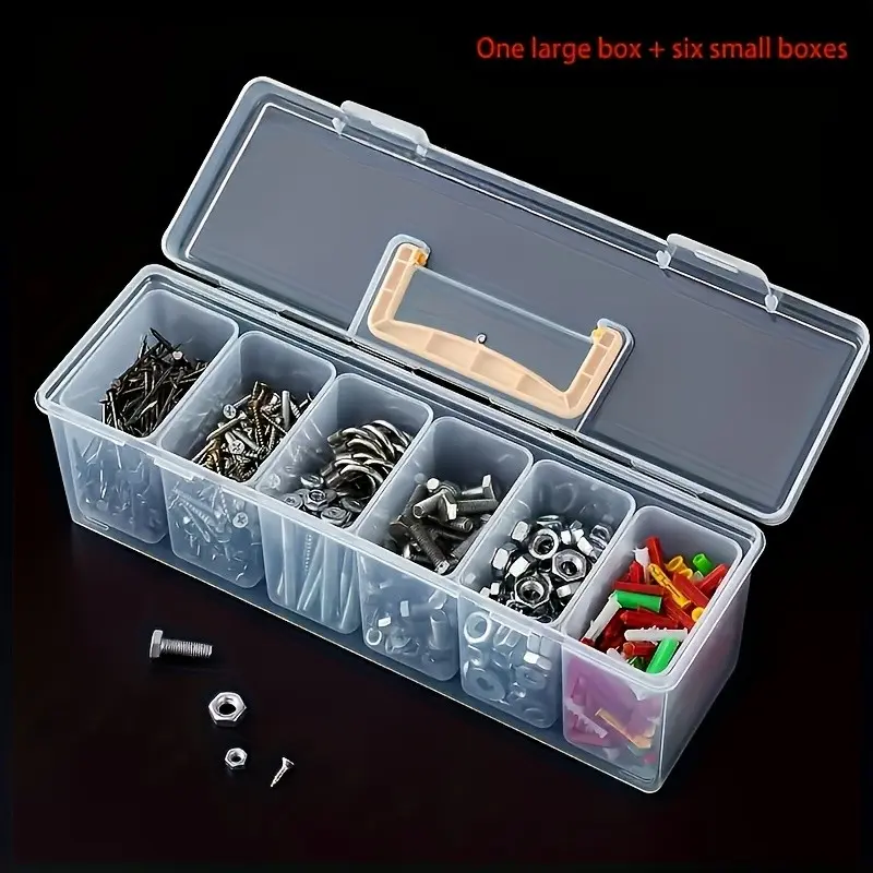 7-In-1 Multi-Functional Transparent Tool Organizer, Screwdriver & Hardware Storage Box, Desktop Organizer, Portable Divider, Home & Outdoor Use