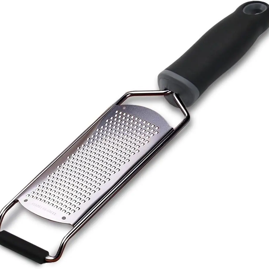 High-Quality Stainless Steel Cheese Grater, Lemon Zester, Cheese Shredder and Vegetable Grater — Grater for Cheese, Lemon, Garlic, Nutmeg, Chocolate, Fruits, Vegetables and Ginger - Cheese Grater & Stainless Steel Shredder with Ergonomic Handles, an ideal
