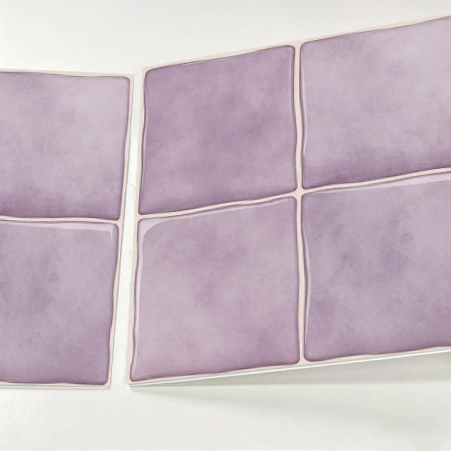 10pcs Peel and Stick Light Purple Backsplash Tiles – 7.87in x 7.87in Self-Adhesive Kitchen Wall Tiles, Bathroom Wall Panels, Modern DIY Stick On Tiles, Home Decor