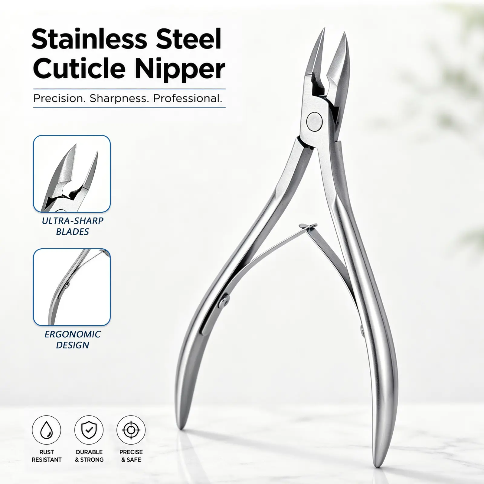 1pc Manicure Dead Skin Clipper - Professional Finger Nail Dead Skin Clipper Nail Repair Tool Precise Thick Nail Corrector, Ingrown Toenail Trimmer, Edge Cutter, Multifunctional Nail Trimming Tool, Cuticle Scissors, for Home Nail Care