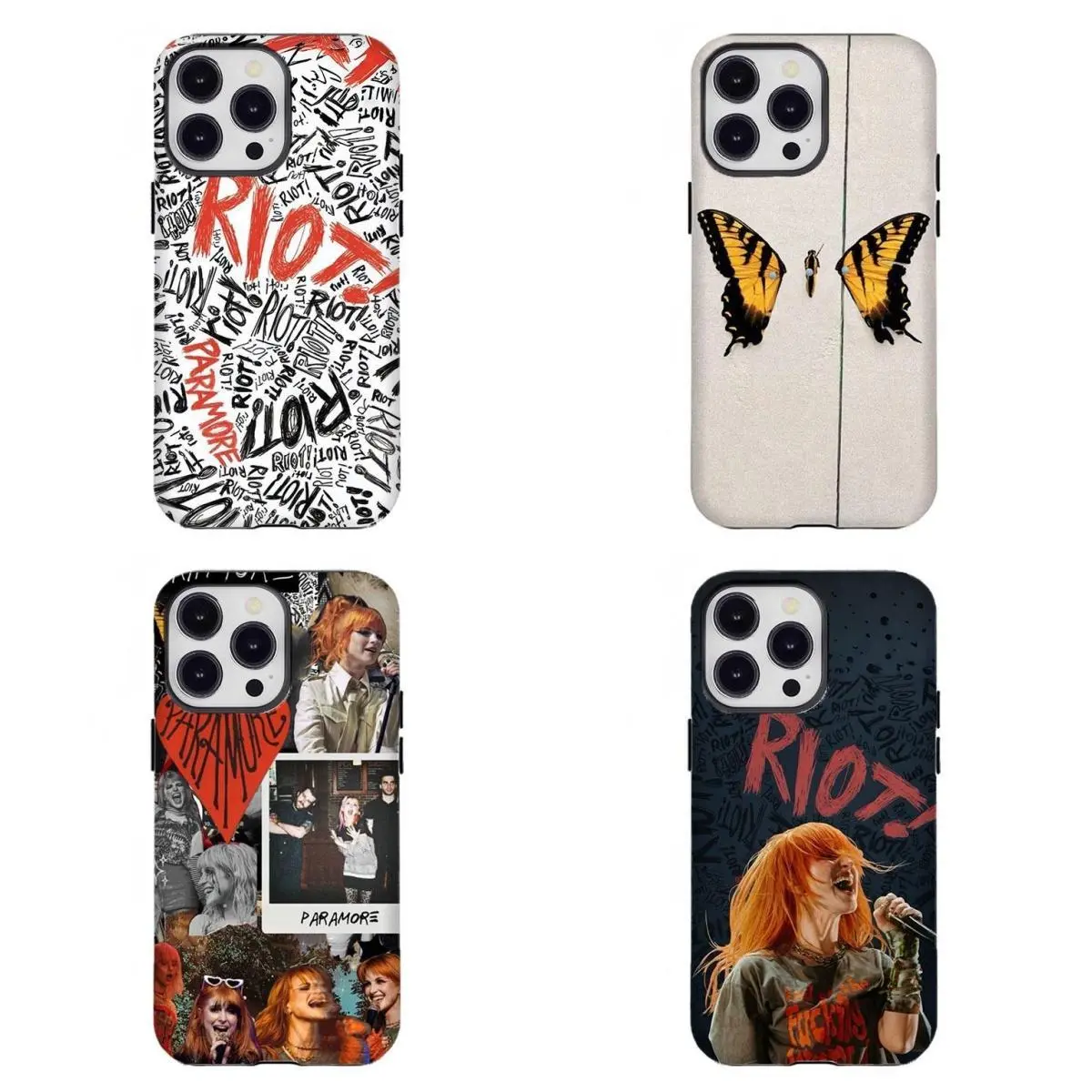 Custom Nostalgic Paramore Riot Pop Punk Butterflies Hayley Williams Aesthetic Smartphone Casing - Wireless-Friendly, Resistance Handheld Devices Protector for iPhone 17,16,15,14,13,12,11 ,for Samsung S21-S25, Ideal Gift for Music Fans