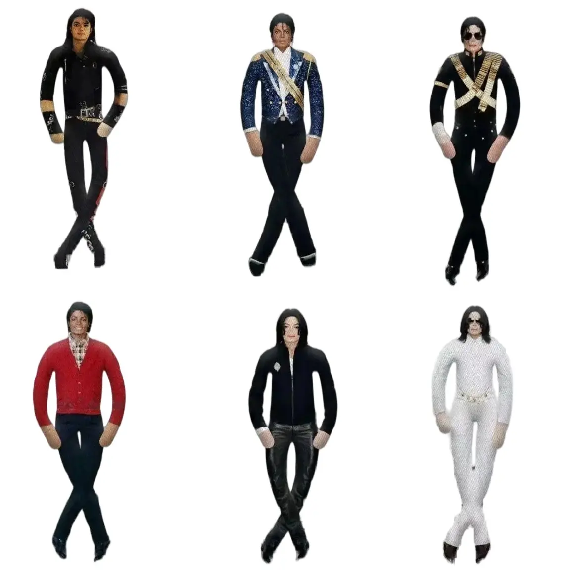 28cm Michael Jackson Bendable Plush Dolls with Metal Skeleton, Poseable Collectible Figures, Pop Music Fan Gift & Home Décor, Collectible Figure Decor
