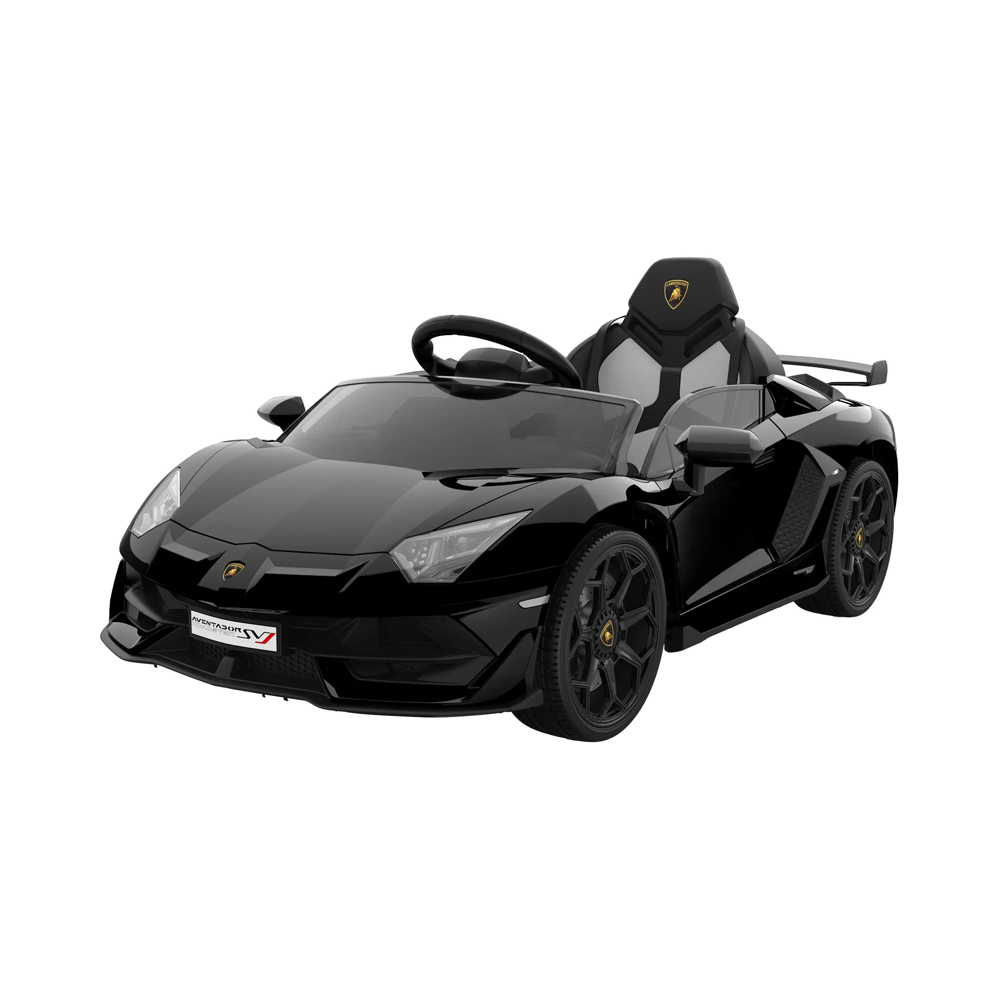Licensed 12V Lamborghini Electric Ride-On Car for Kids – Battery Powered Sports Car Toy with Remote Control, 2 Speeds, LED Headlights, Hydraulic Doors, MP3 Player, for Boys & Girls
