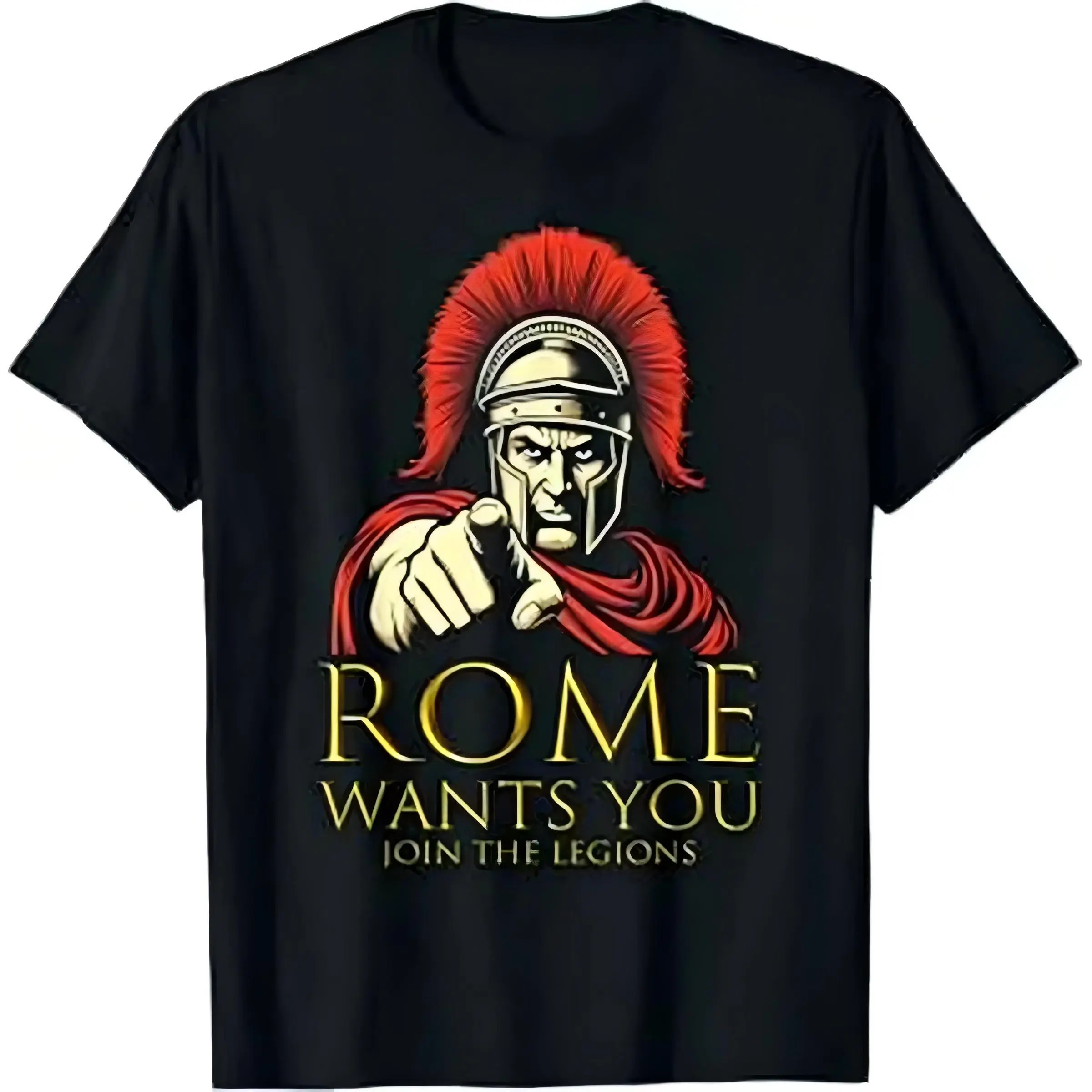 Rome Wants You Roman Centurion Join The Legions Graphic Tee, 100% cotton short sleeve oversized t shirt men, casual street graphic tees for men, vintage graphic tees for history lover daily wear, ancient roman history novelty gift for men,graphic clothing
