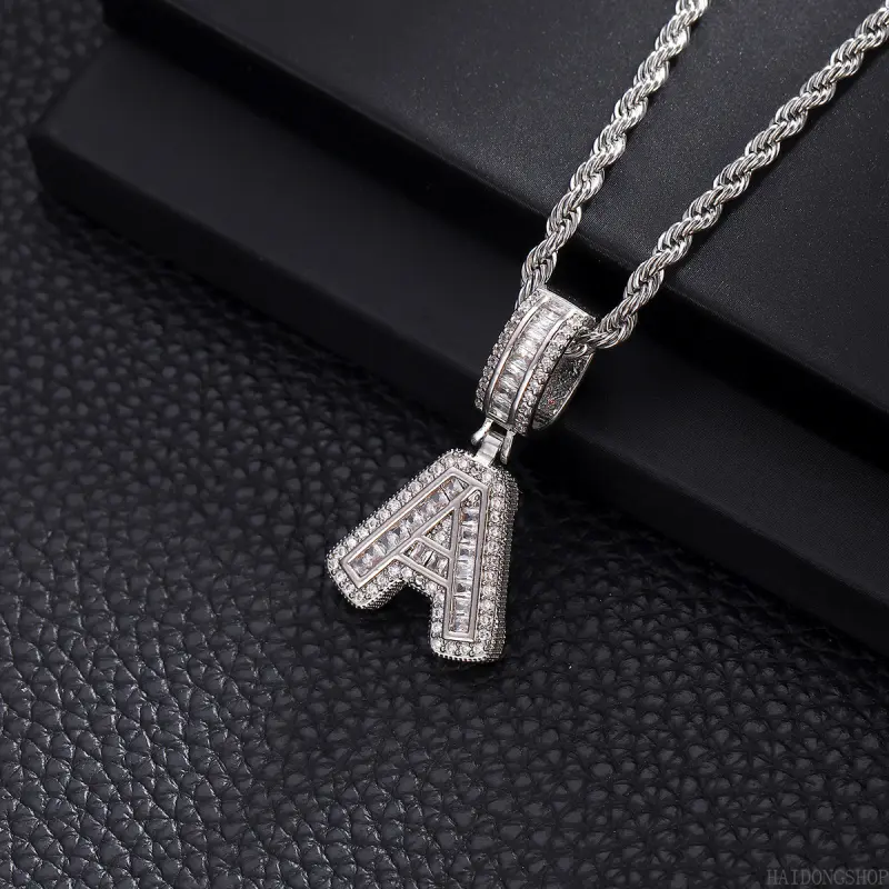 Artificial Cubic Zirconia Letter Initial Pendant Necklace for Women, Exquisite Personalized Alphabet Jewelry for Daily Outfits & Party Matching, Ideal Sentimental Birthday Gift