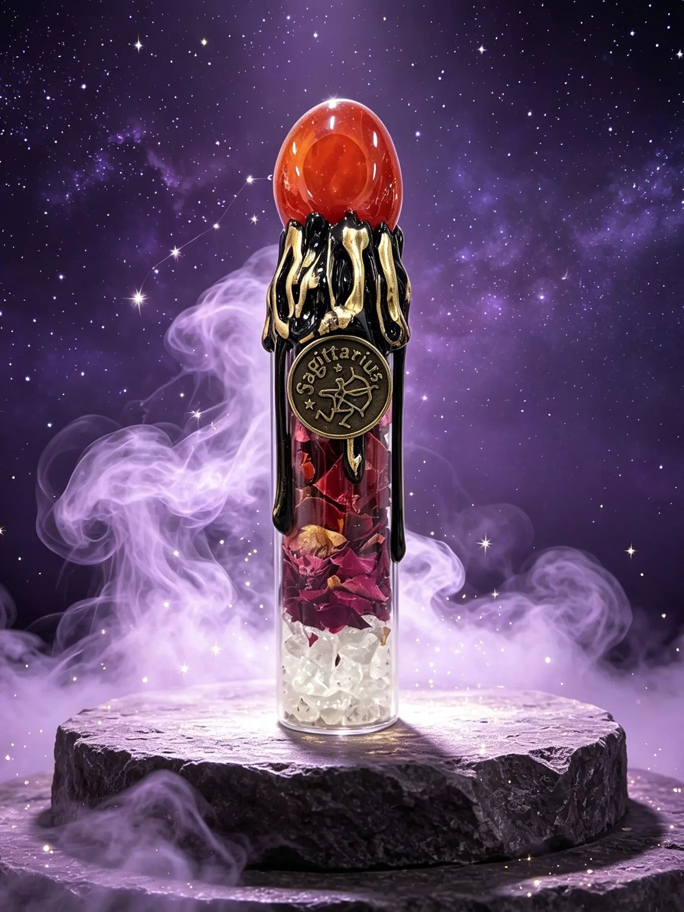 Natural Crystal 12 Zodiac Wish Bottle, Astrology Gemstone Decorative Jar, Spiritual Gift, Desktop Decoration, Crystal Collection Item, Crystal Decorative Ornaments, Crystal Decorative Stones