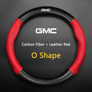 Universal Car Steering Wheel Cover, Carbon Fiber Leather, Anti-Slip, Fashionable, Fits Gmc Savana, Yukon, Envoy, Hummer, Acadia, Steering Wheel Accessories