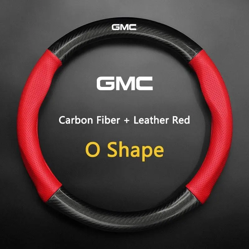 Universal Car Steering Wheel Cover, Carbon Fiber Leather, Anti-Slip, Fashionable, Fits Gmc Savana, Yukon, Envoy, Hummer, Acadia, Steering Wheel Accessories