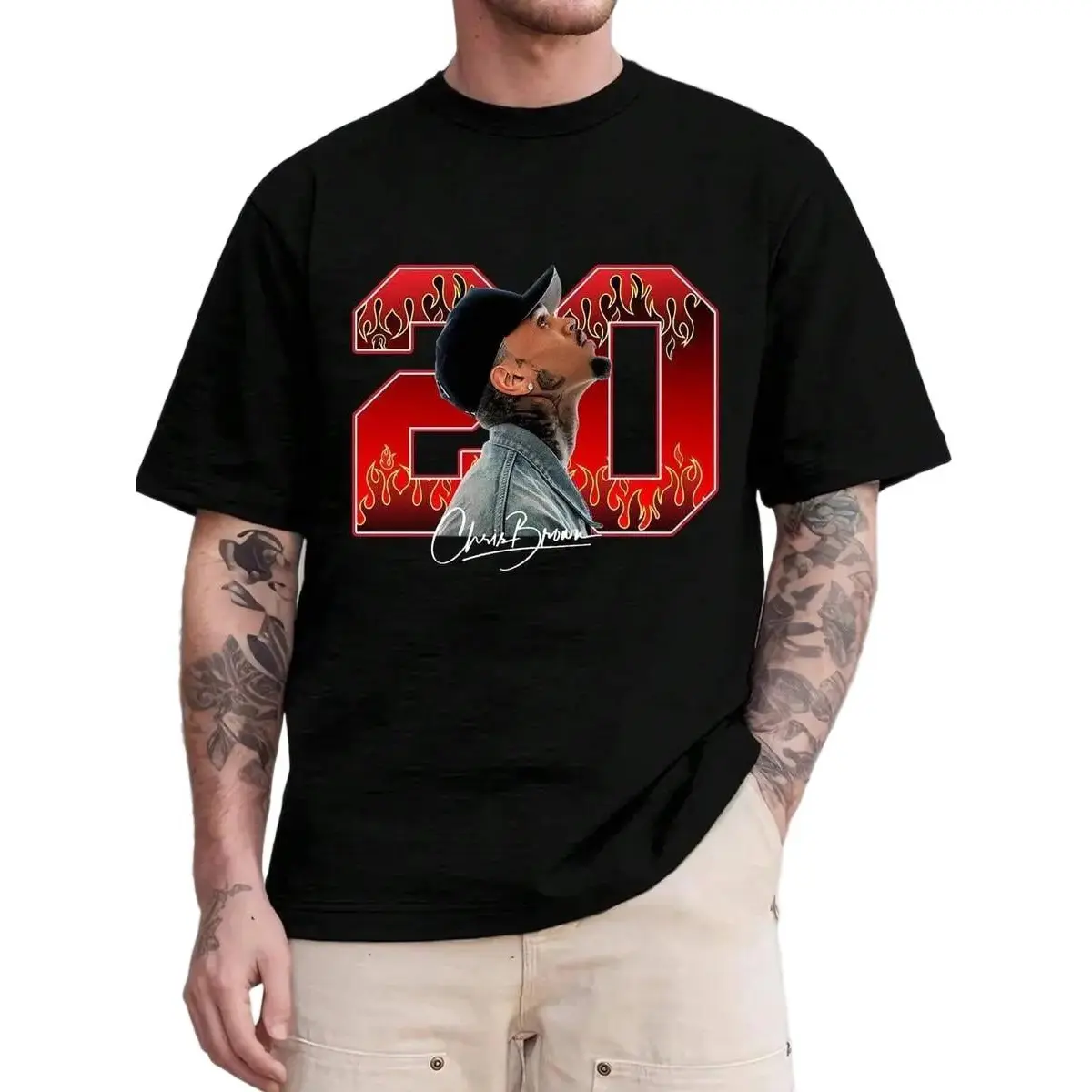 [Graphic Tee]Trending Chris R&B Brown Album Covers Graphic Tee, Breezy Bowl XX Tour 2025 Concert T-Shirt. Vintage 90s Bootleg Streetwear, Heavy Cotton Unisex Short Sleeve. CB Fans Must-Have, Casual Oversized Everyday OOTD