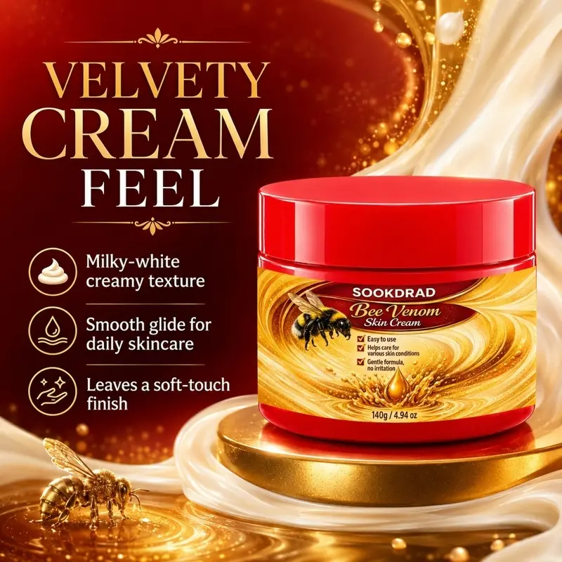Bee Venom Skin Cream, Easy To Use, Gentle Formula, No Irritation, Helps Care For Various Skin Conditions, 140g