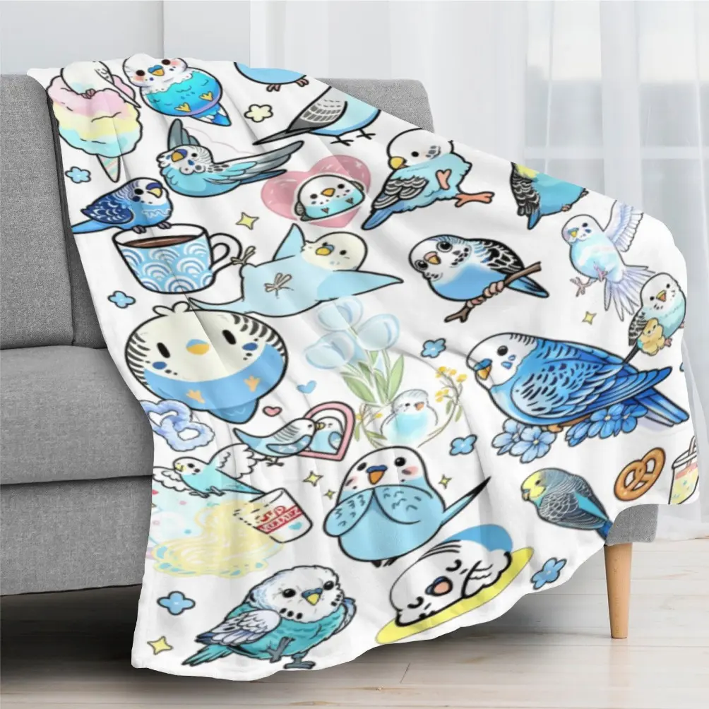 Tropical Macaw Parrot Adult Blanket Kids Blanket, Soft Flannel Air Conditioner Blanket Throw for Sofa Bed Couch, Jungle Bird Nature Print Cozy Blanket for Bedroom Living Room Decor, Lightweight All Season Travel Gift Blanket