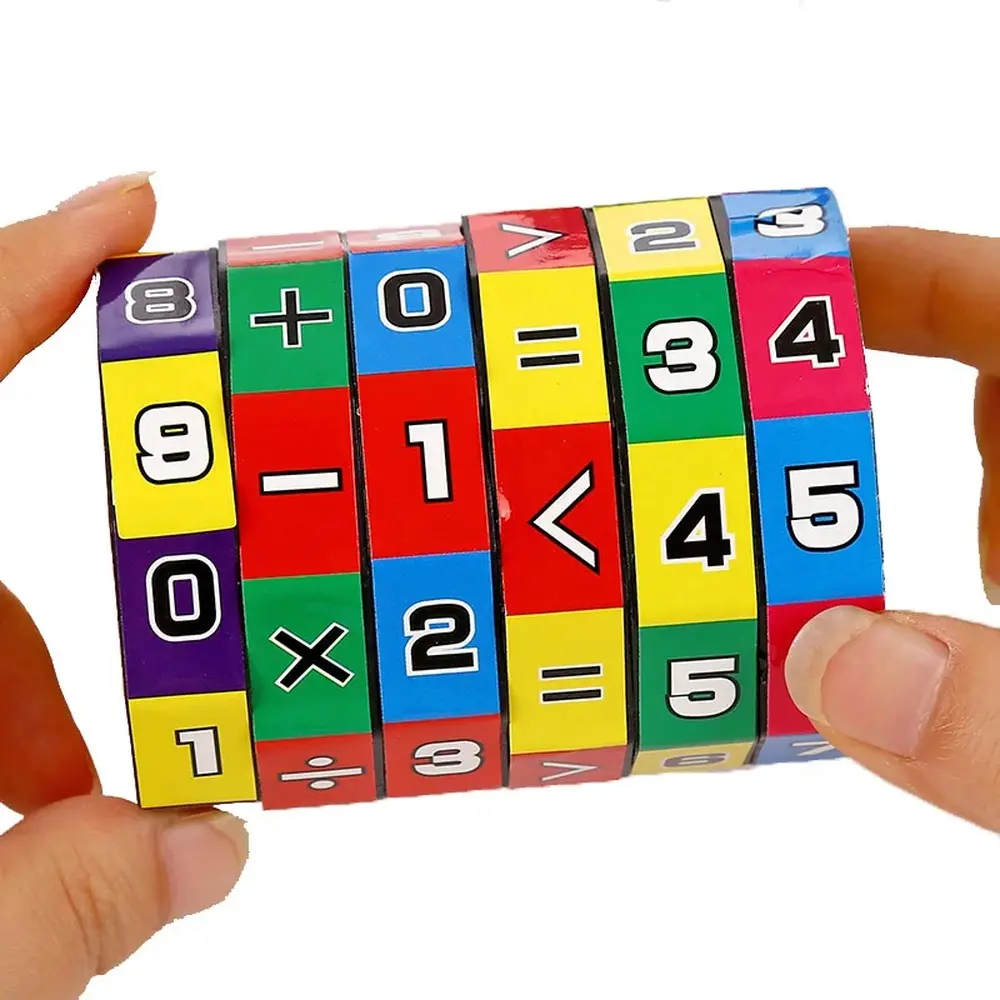 Montessori Math Cube Counting Toy, Magic Cylinder Number Arithmetic Game, Early Learning Educational Toy Gift for Kids