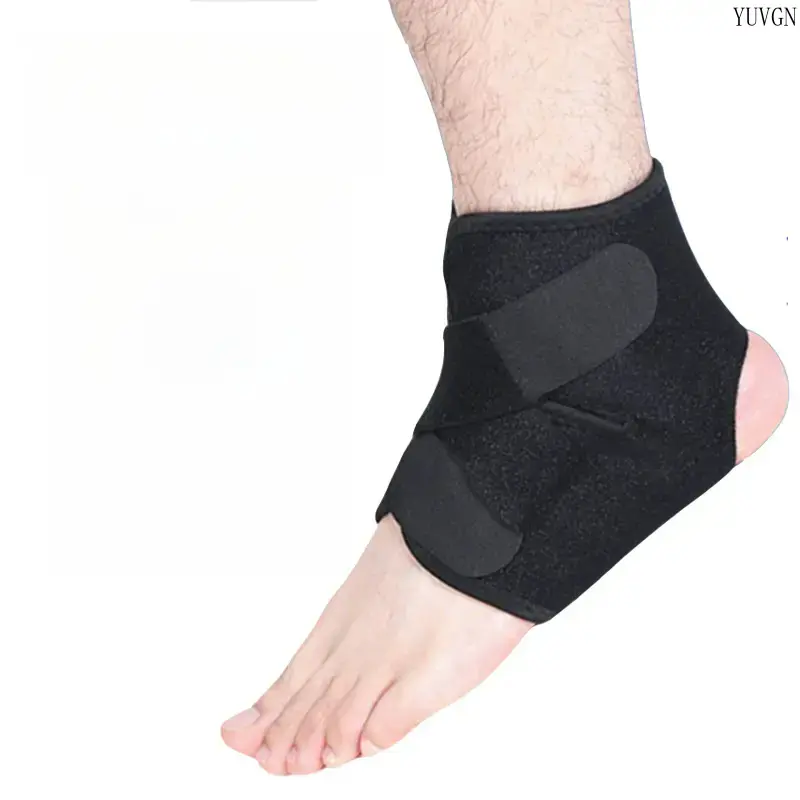 Supportive Adjustable Compression Ankle Wrap, Sprain Guard Ankle Brace for Basketball and Sports Training, Stabilizing Protection for Active Use