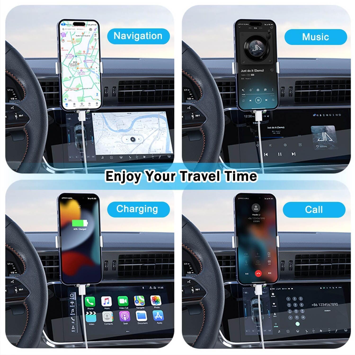 iPhone 15/16 Carplay Cable, USB a to USB C Adapter Cord, 3.3ft 6.6ft Options for iPhone 15/16 Pro Max Plus iPad, High-Speed Charging