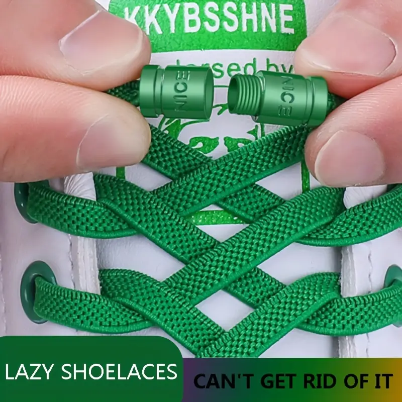 Unisex 1-Size Acetate No-Tie Elastic Shoelaces - Quick, Easy Casual Sports Shoe Accessories for Sneakers, One Size