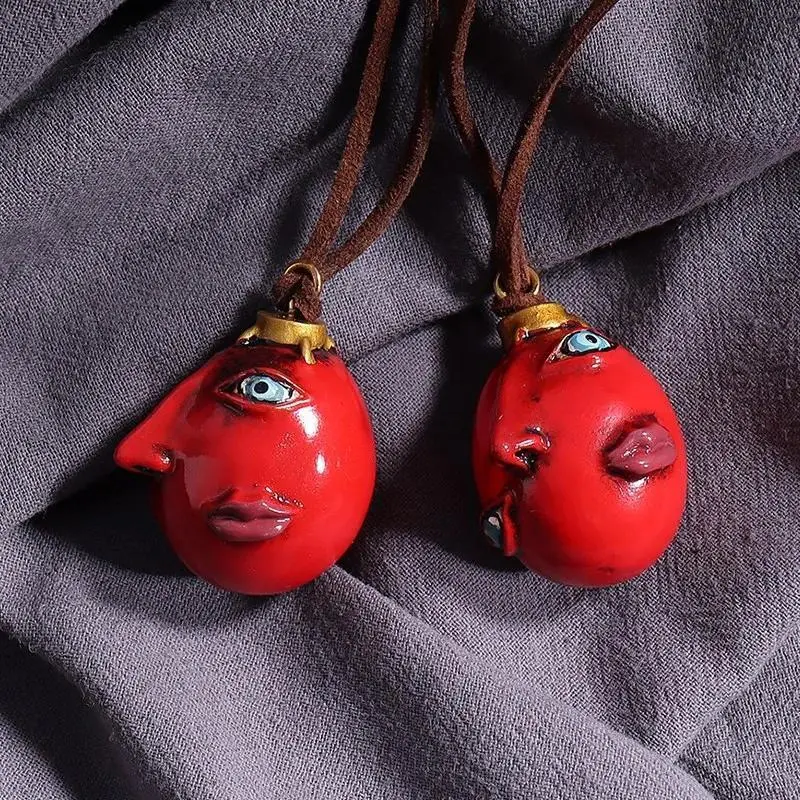 Anime Behelit Pendant Necklace, Resin Egg of the King from Golden Age Arc, 1997 Griffith Collectible for Cosplay, Fans Gift, Anime Theme, Cosplay Wear, Dropshipping Ready, Round Egg, 1*Pcs Necklace, 4Cm, Costume Prop