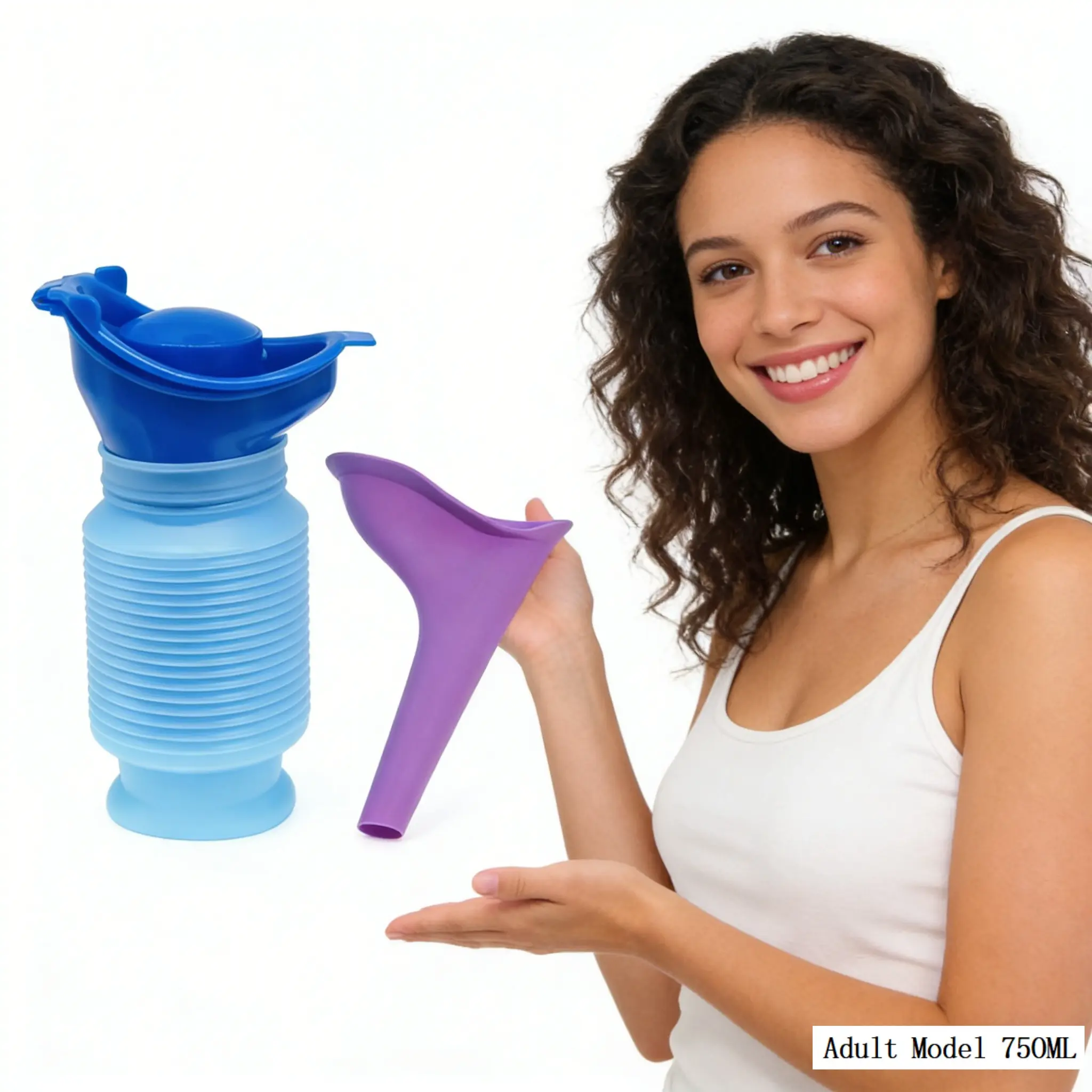 750ML Large Capacity Car Urinal for Women, Portable Leak-Proof Emergency Urine Bottle, Ideal for Travel and Camping, Easy to Store and Clean
