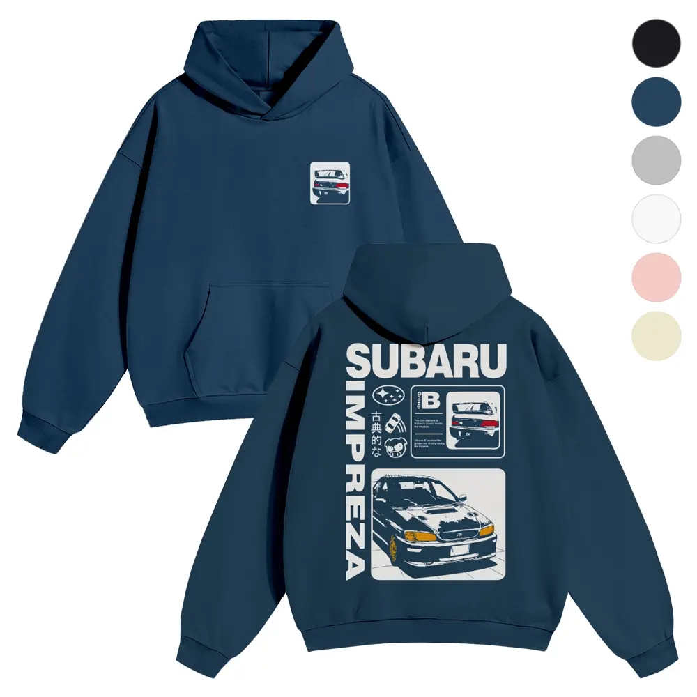 Multi Split Box Framed JDM Rally Racing Sedan Sketch, Front & Rear Multi Angle Car Graphic Unisex pure cotton sweatshirt
