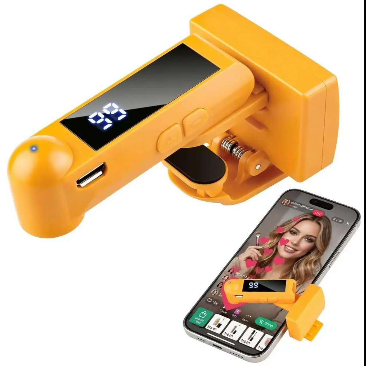 2026 New Phone Screen Tapper, Smart Display, Adjustable Speed, Silent Operation, Type-C Charging, Clip-On Installation, Android & iOS Compatible