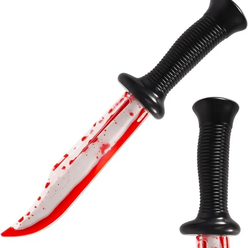 Halloween Nightmare Prop Knife, Realistic Scream Blade for Horror Parties, Costume Accessory for Killer Butcher Role Play