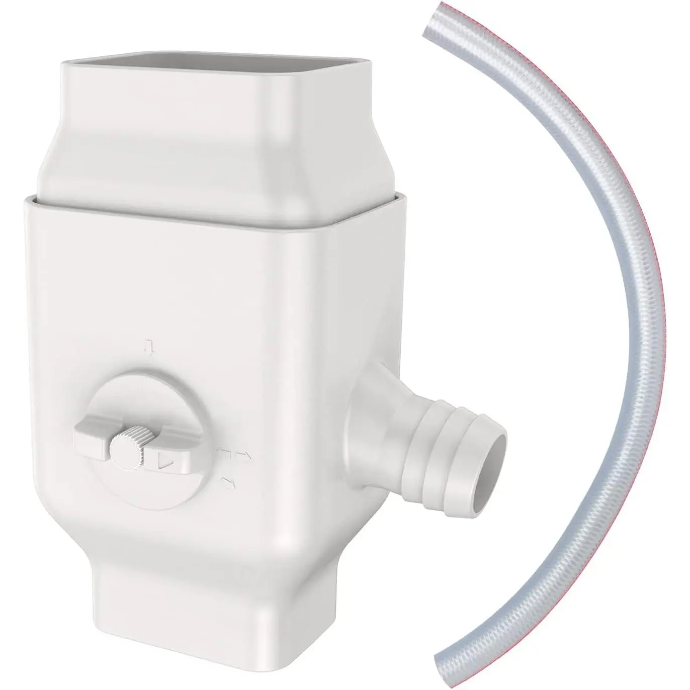 Gutter Downspout Diverter Fits for 2"x3" Standard Downspout | Rainwater Collection System with Adjustable Valve,Rainwater Diverter to Direct Water into Rain Barrel, With 4ft. 1-1/4” Hose