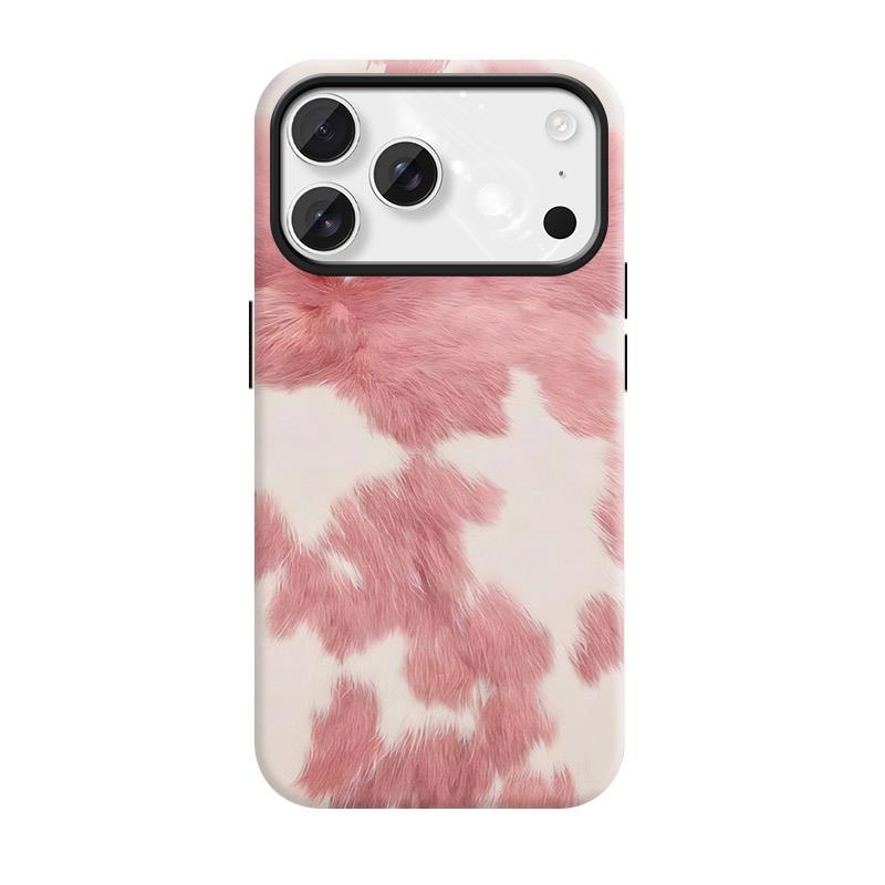 Brown & White Cowhide Phone Case -Western Cow Print iPhone17Pro max 16 .15,14,13,12  Case,Shockproof and anti-drop phone case, smart protective case