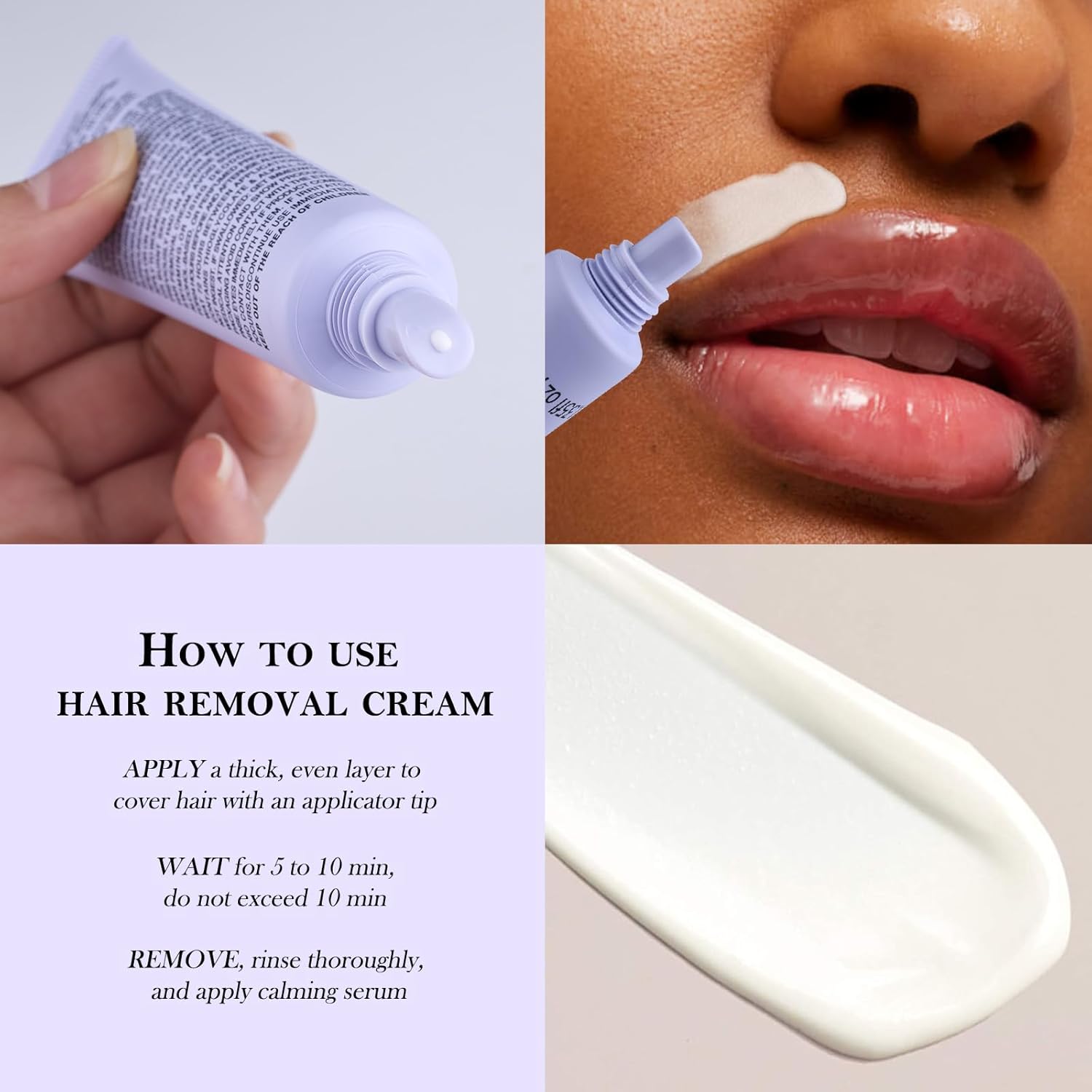 2 Pack Hydrateology Facial Hair Removal Cream, Skynii Facial Hair Removal, Gentle Hairs Removers for Women, Long-Lasting Depilatory Cream for All Skin Types