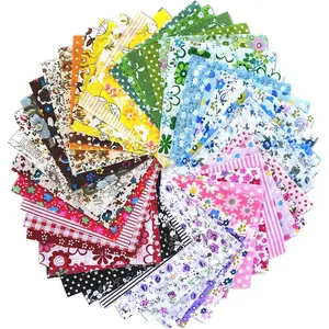 150 Pcs Cotton Craft Fabric Bundle Squares, Multicolored Abstract Pattern, 4 x 4 Inch, Pre-Cut Quilt Squares