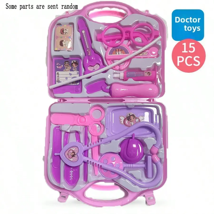 Simulation Doctor Set, 15-Piece Luxury Pretend Play Role-Playing Medical Toy Kit, Includes Stethoscope, Ideal for Kids Ages 3-8 Years, Pretend Doctor Playset