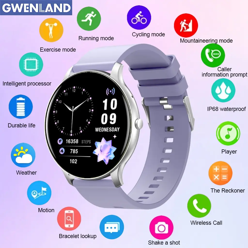 X27 Smartwatch for Women and Men, Round Fitness Watch with Calling, 120+ Sports Modes, Music Control, Remote Camera, Long Battery Life