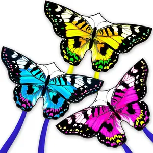 Beautiful Easy to Fly Kite for Kids Beginners with 328 ft Line & Line Winder, Tiger Spotted Butterfly