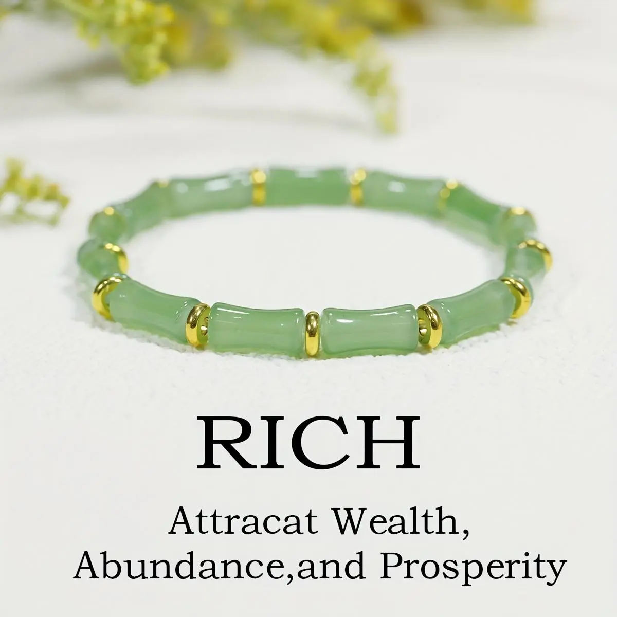 Chinese Style Bamboo Knot Design Bracelet, Stylish and Elegant, Artificial Crystal Beads, Symbolizes Abundance, Holiday Blessing Gift, Lucky Women Bracelet