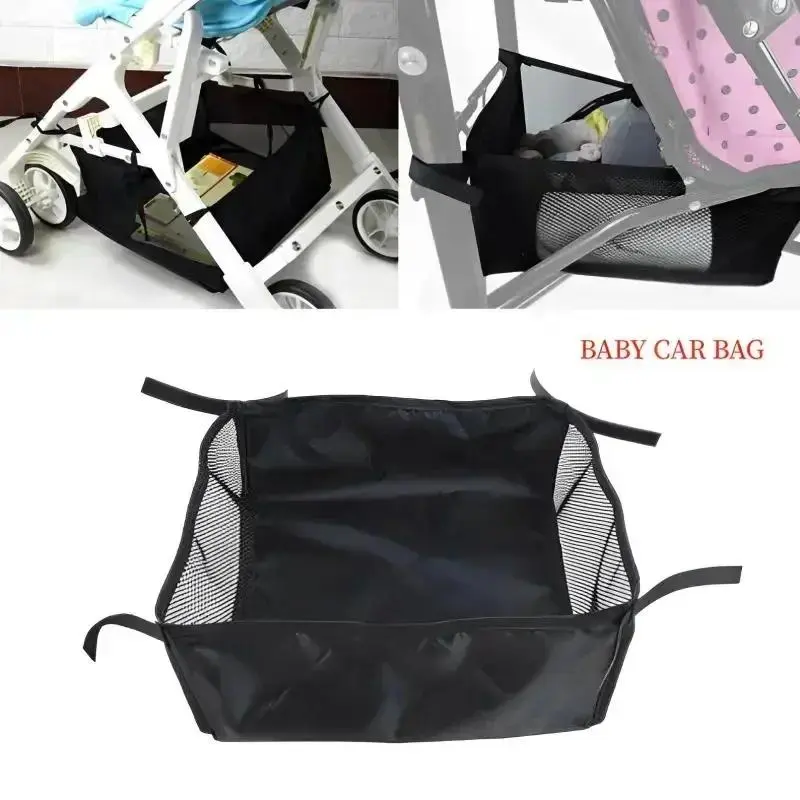 35 * 31cm Portable Stroller Bottom Basket Storage Bag Baby Stroller Storage Basket Universal Shopping Bottom Basket Accessories