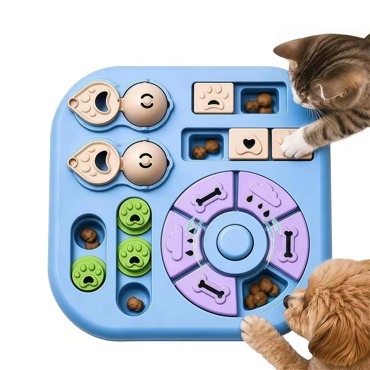 Interactive Dog Puzzle Toy, Snack Feeder for Small and Medium Dogs, Brain Training, Slow Feeding, Stress Relief