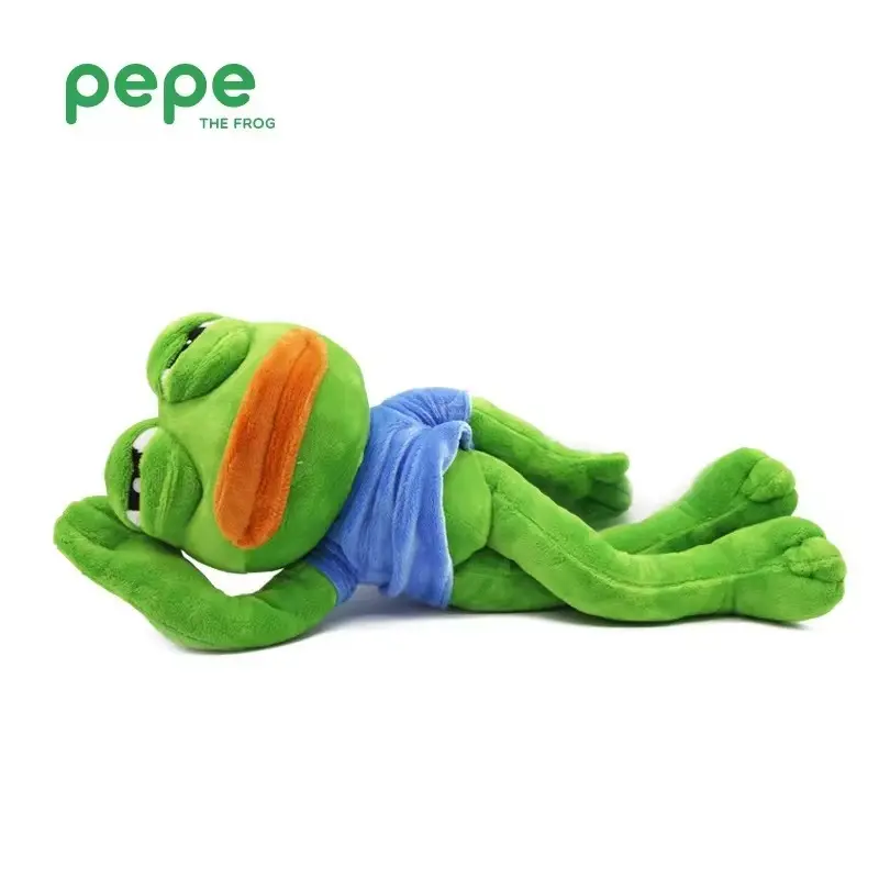 45cm Pepe The Frog Magic Expression Soft Fabric Stuffed Plush Toy - Unisex Collectible Pillow Doll, No Battery Needed, Kids' Room Decor, Party Gift
