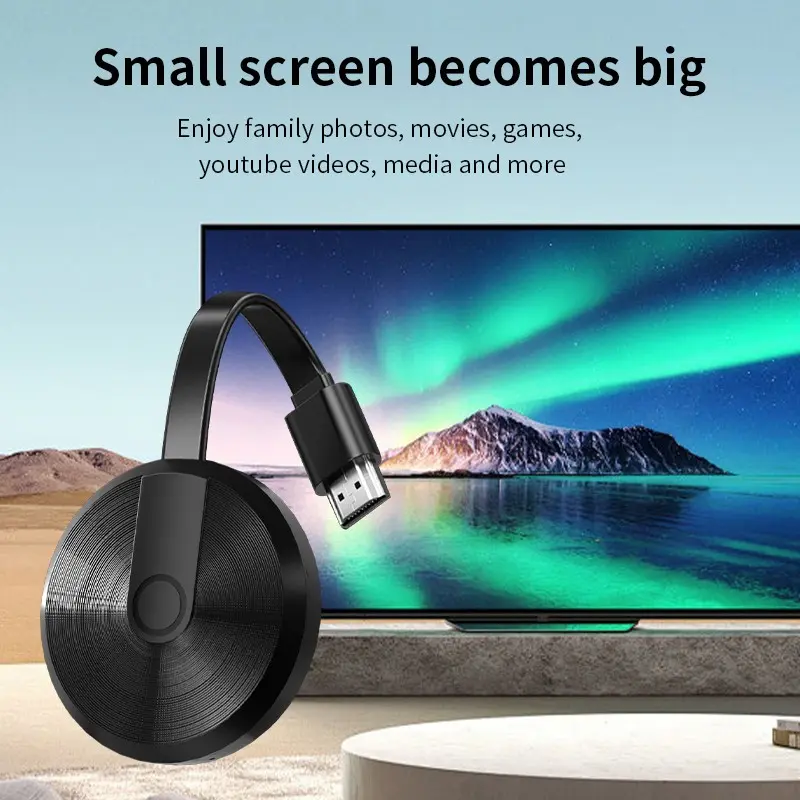 Wireless Screen Mirroring Adapter, Android & iPhone Compatible, Portable TV Projector Display Extender, WiFi Streaming Movie Player, Digital Products, Electronic Gadgets, Tech Gadgets