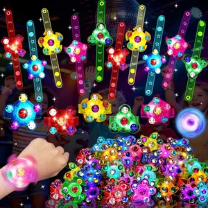 24PCS LED Light Up Fidget Spinner Bracelets,Glow in The Dark Party Favors for Kids 4-8 8-12,Treasure Box Toys, Summer Goodie Bags Pinata Stuffers, Birthday Return Gifts, End Of Year Gifts for Studentsfidget toys
