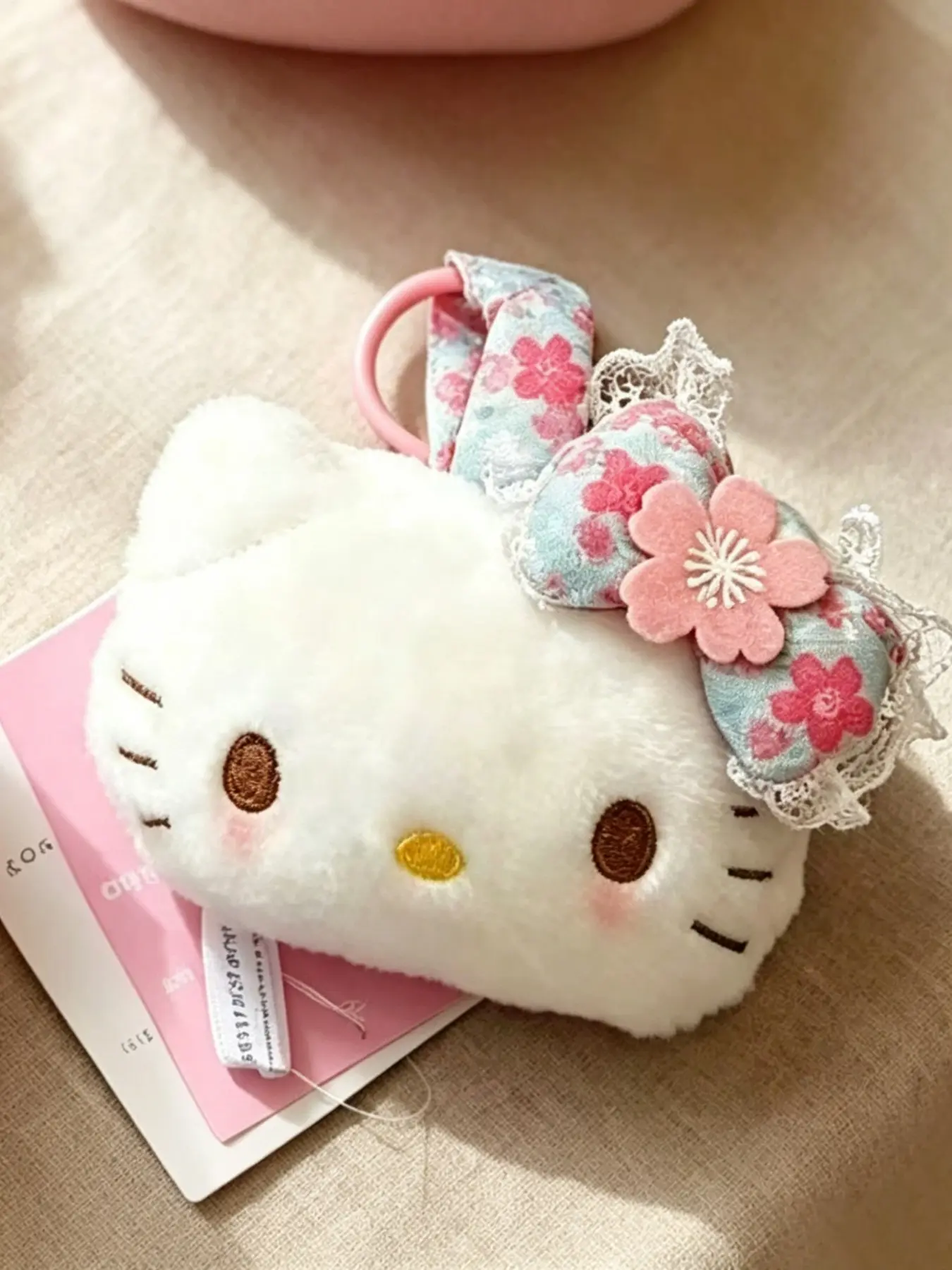 Hello Kitty My Melody Kimono Floral Plush Doll Headband Pendant, Cute Soft Stuffed Animal Toy, 4 Colors, Cartoon Pattern, Plushies