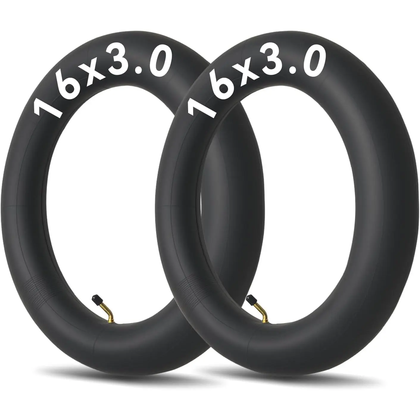2-Pack 16x3.0 Inner Tube 16x3.25 E-Bike Tube Electric Scooters Tire Tube| with Bent Valve