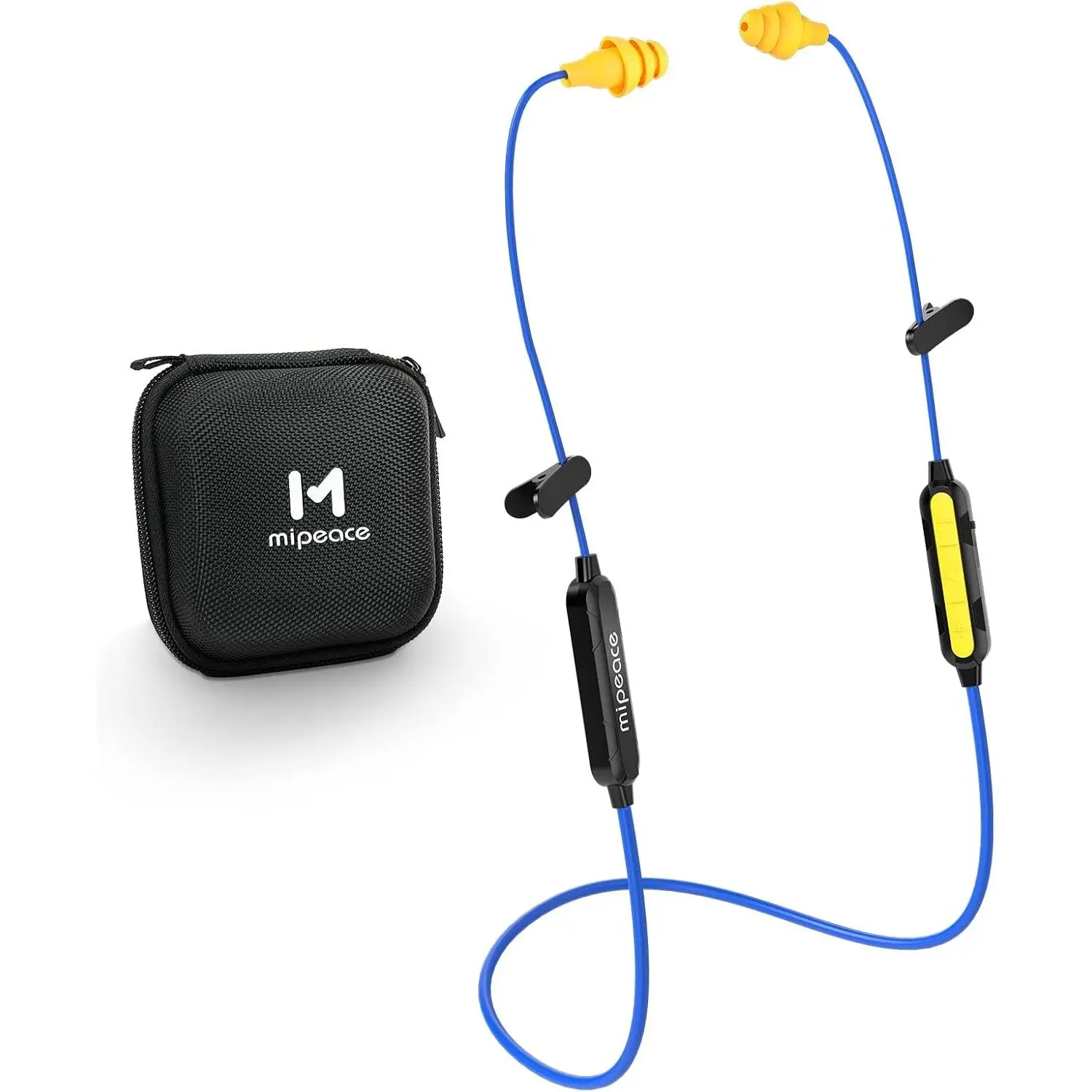Bluetooth Work Earplugs Headphone,Wireless in-Ear Noise Isolating Earbuds,29dB Noise Reduction Headphone with Control,19+ Hours Battery for Lawn Mowing Safety Industrial Construction(Black)Gift