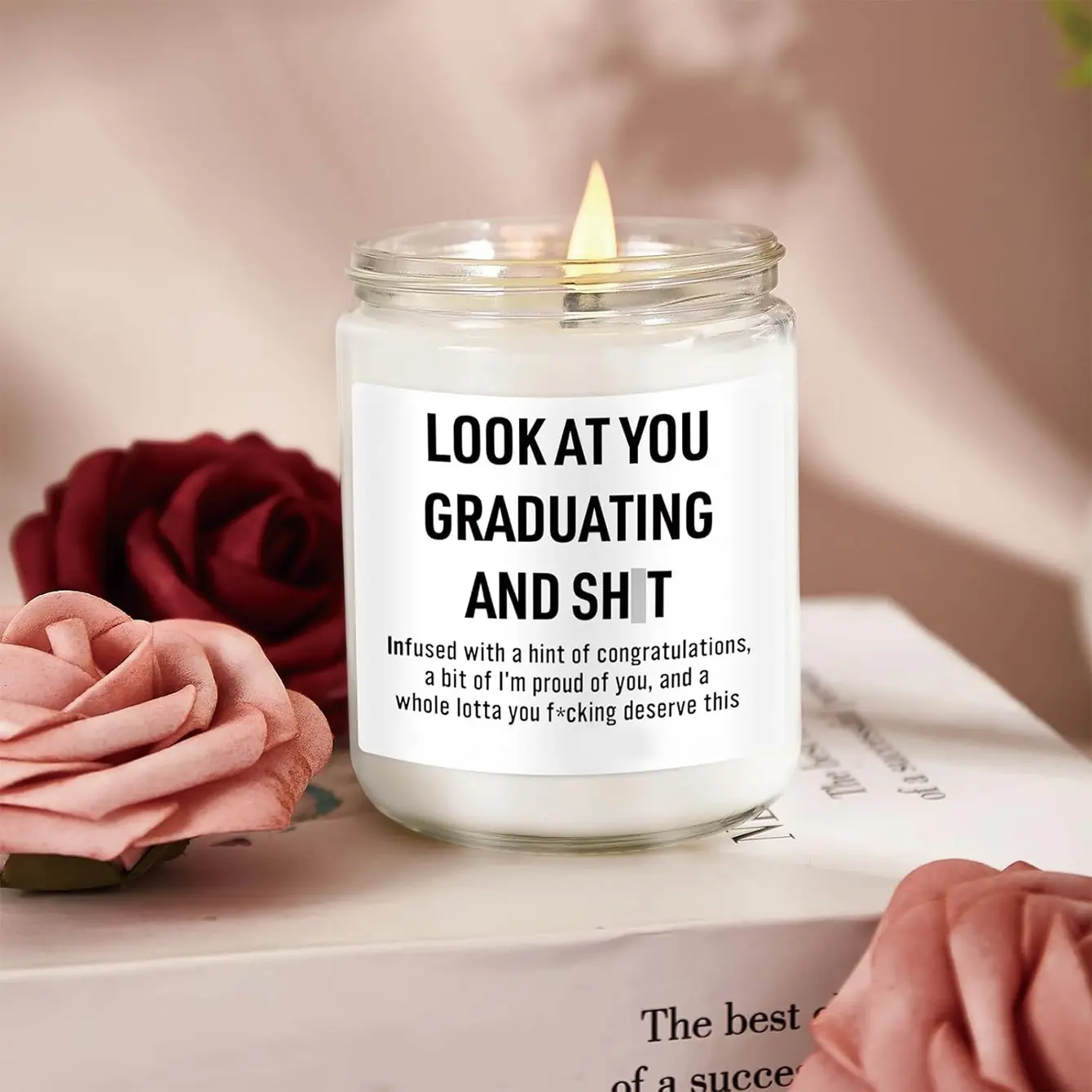 Funny Grad Gift Candle, Look at You Graduating Soy Candle, Perfect Graduation Present, Unique and Fun Souvenir for Graduates