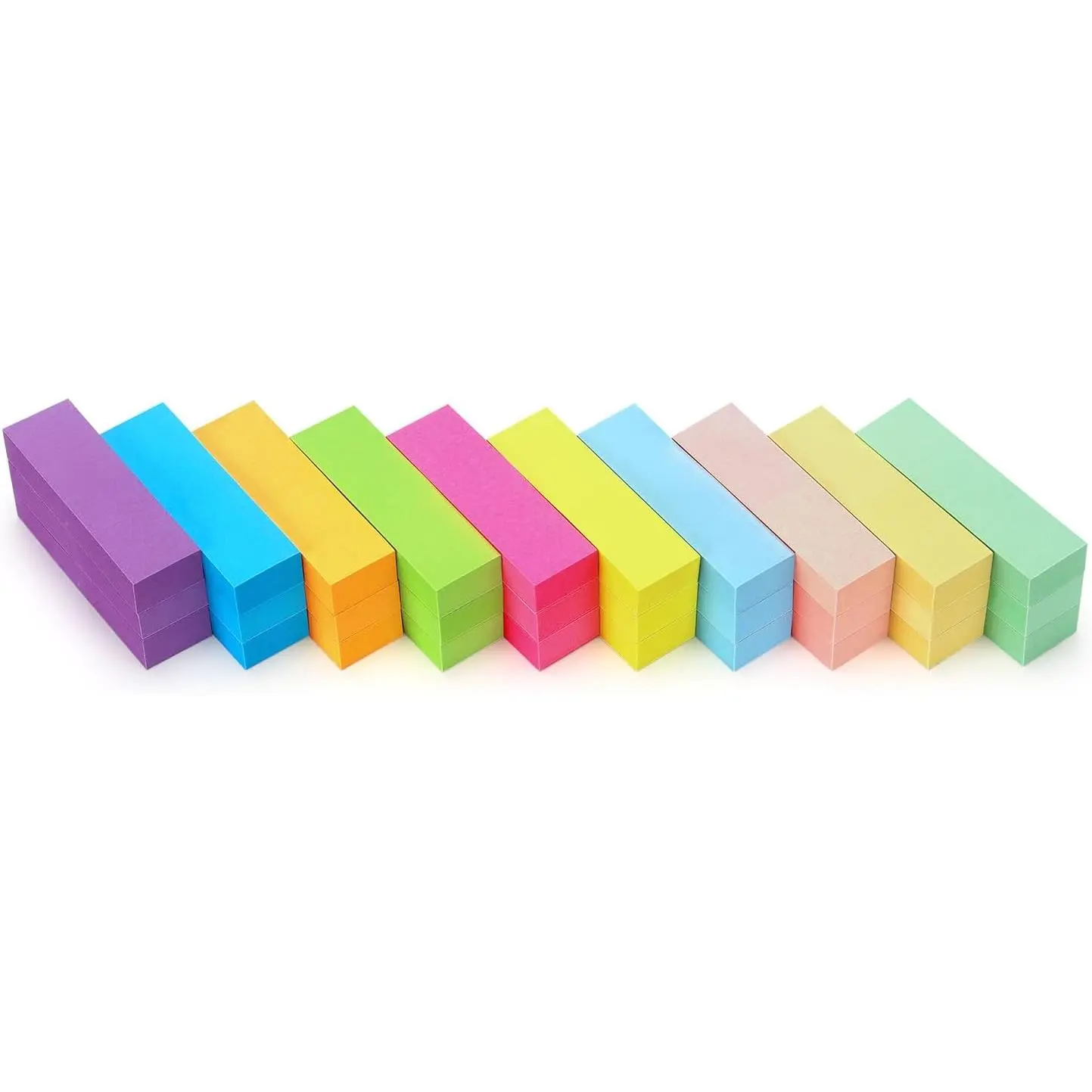 Page Markers 0.6x2 in, Self-Stick Flags, 30 Pads, 10 Colors, 80 Sheets | Flags Tabs, 10 Bright  Colors, Easy to Color-Code and Organize