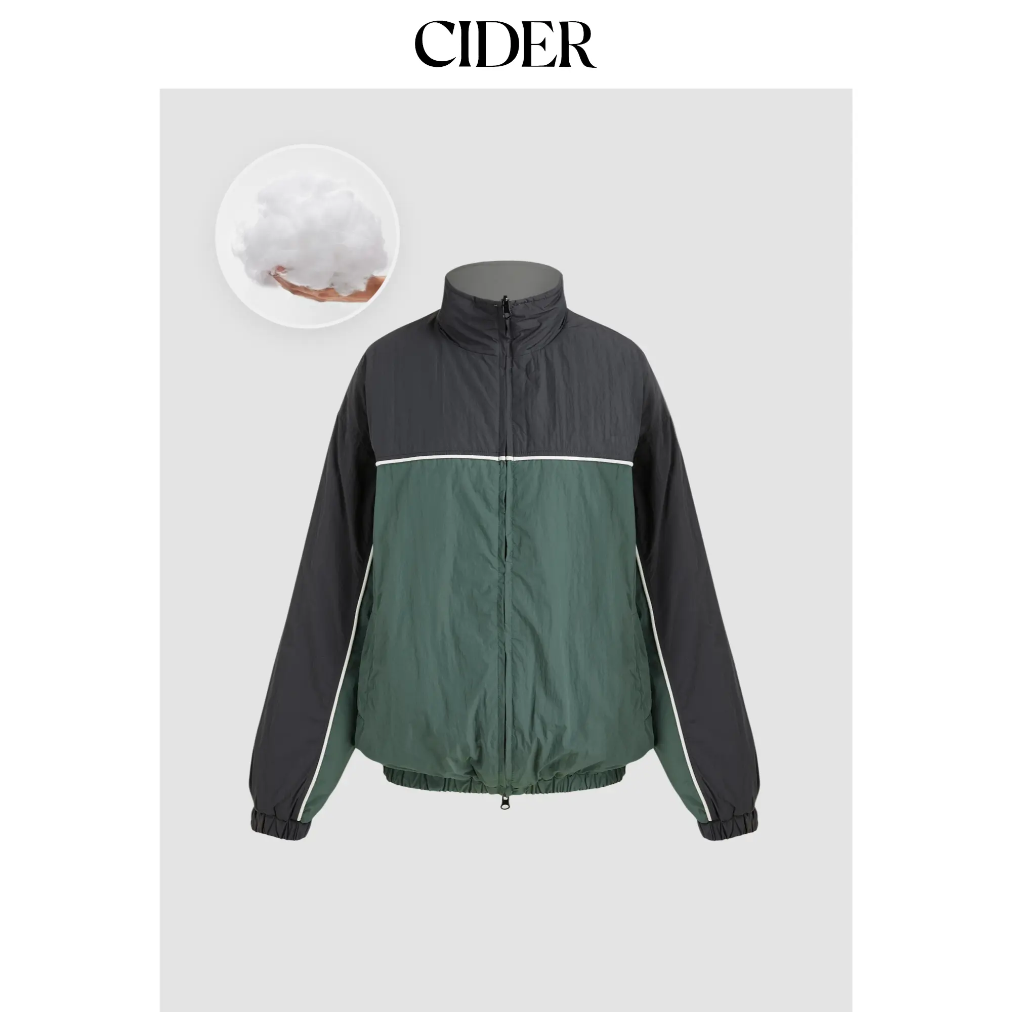 Cider [size 4-10] Stand Collar Patchwork Pocket Zipper Windbreaker SummerFinds