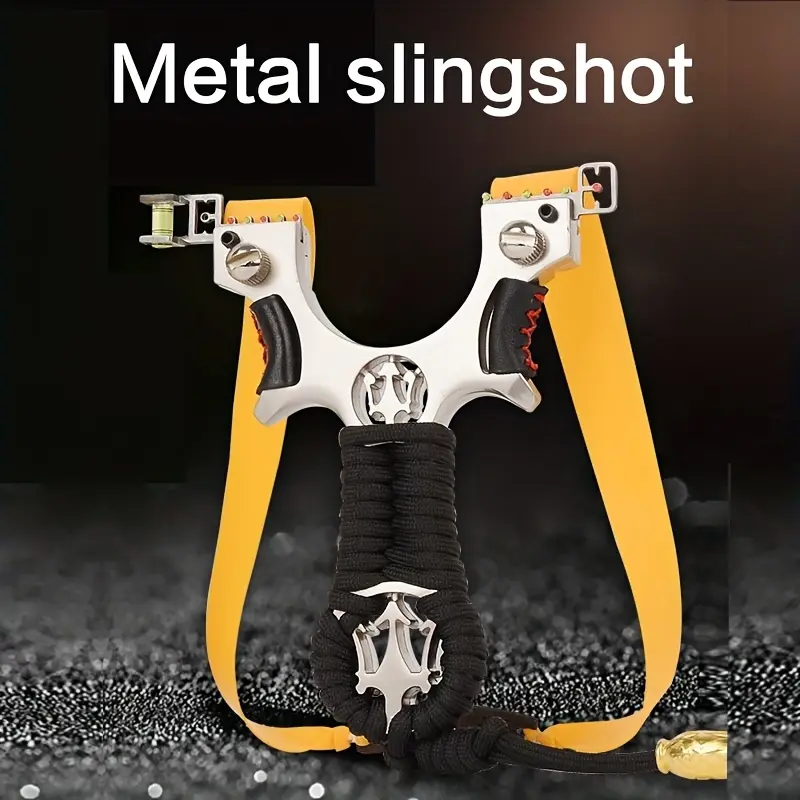 Aluminum Alloy Slingshot for Hunting, Metal Slingshot for Outdoor Activities, Shooting Competitions, Sports Games, Durable Design
