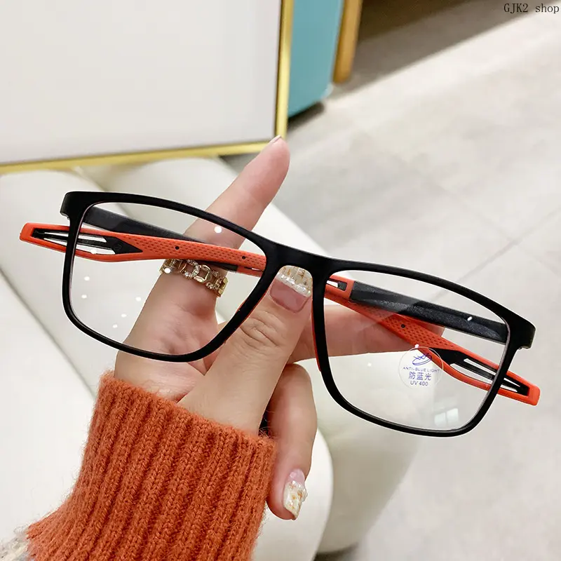Men Anti Blue Light Eyeglasses, Lightweight Square Frame Computer Glasses, UV400 Eye Protection Gaming Glasses