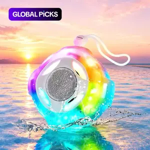 Waterproof Bluetooth Shower Speaker, IPX7 Pool Float Speaker with 2000 mAh Battery, Portable Wireless Audio Speaker with LED Light and Deep Bass for Beach Trips, Kayaking, Pool and Camping, Great Gift #GLOBAL PICKS