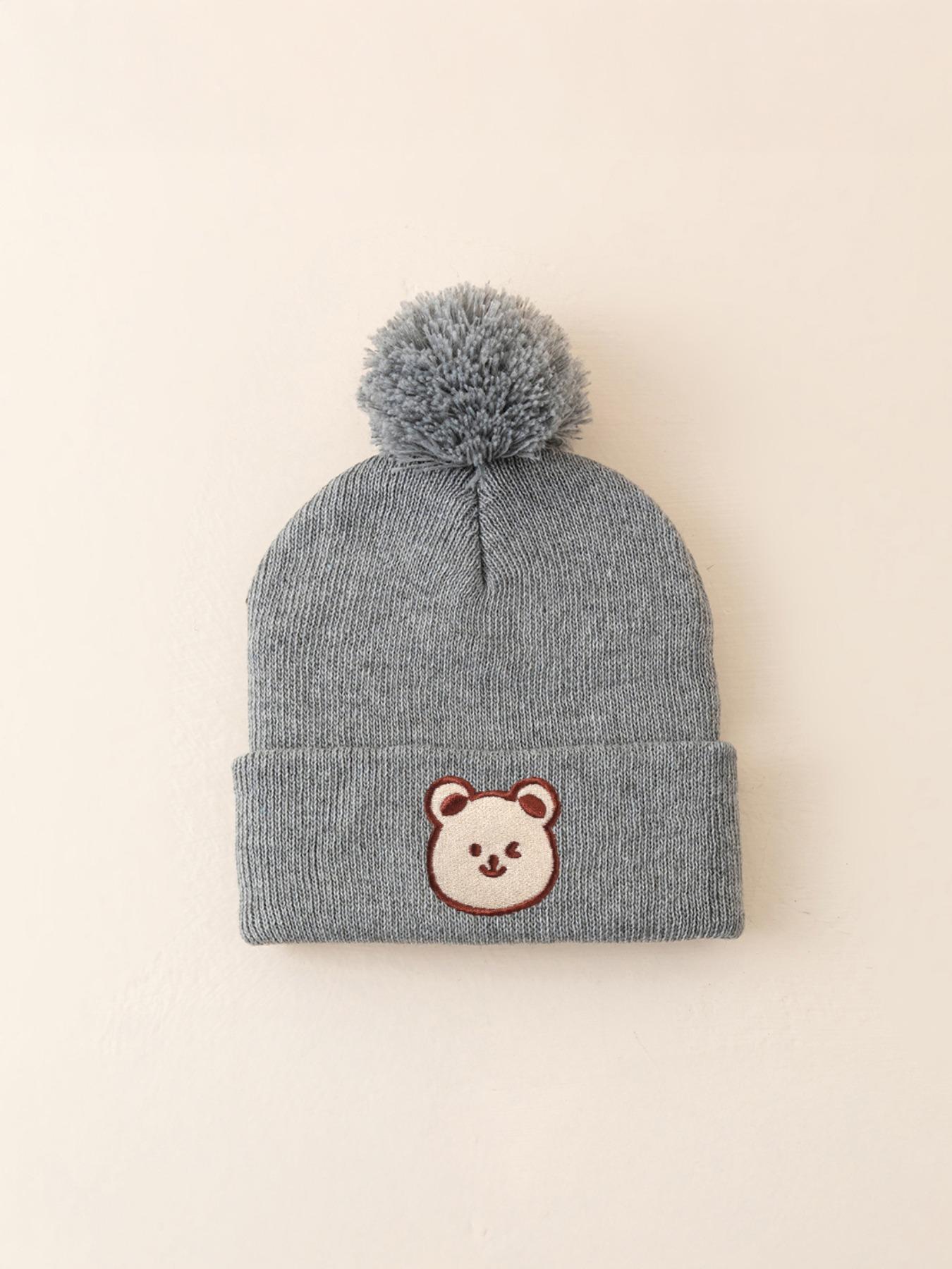 Knitted Hat for Newborns & Toddlers, Warm Winter Beanie for Outdoor Use, Casual Style Daily Commute Cap, Suitable for Fall & Winter, Bonnet